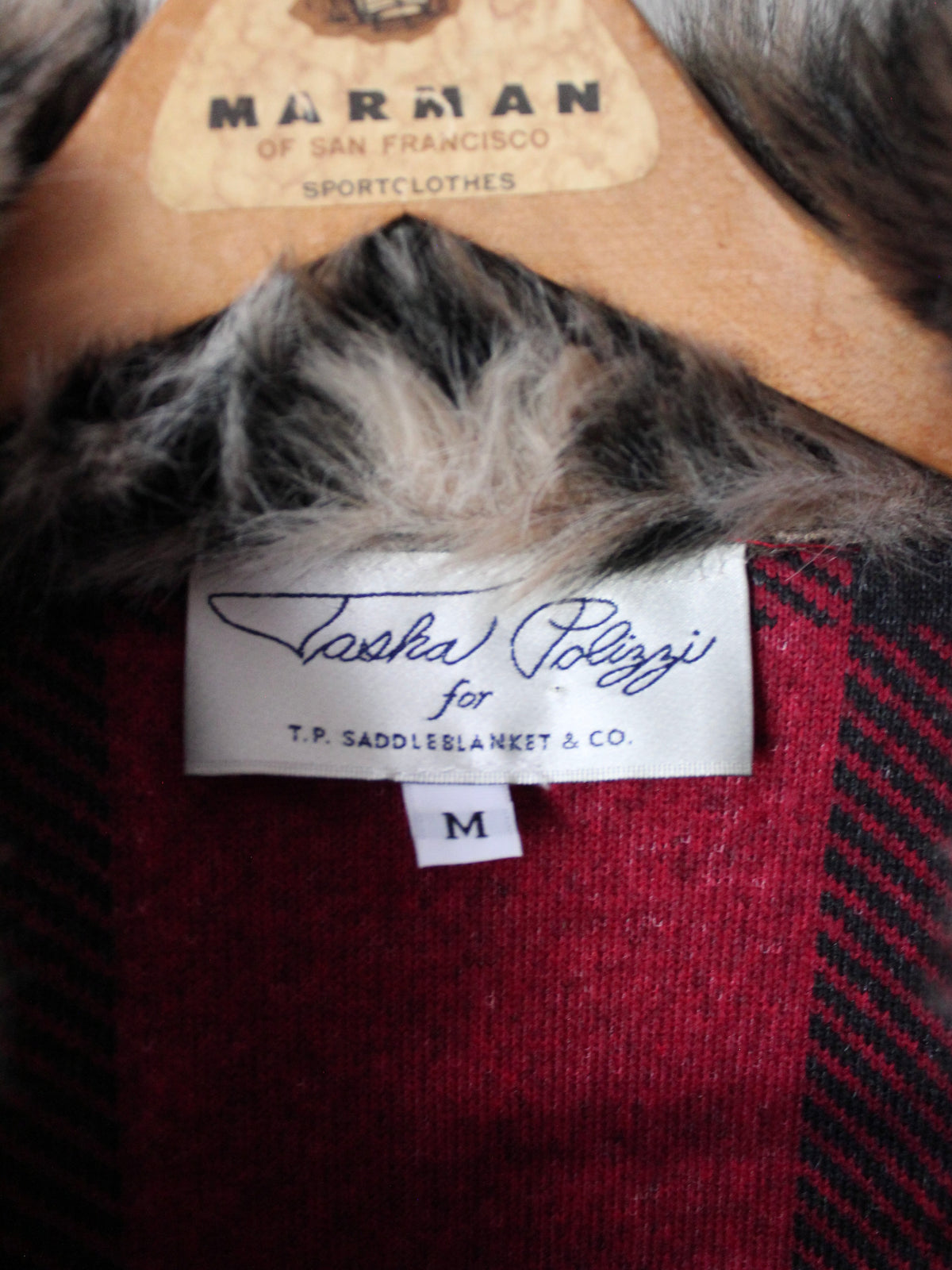 VINTAGE FLANNEL ZIP UP WITH LEOPARD TRIM