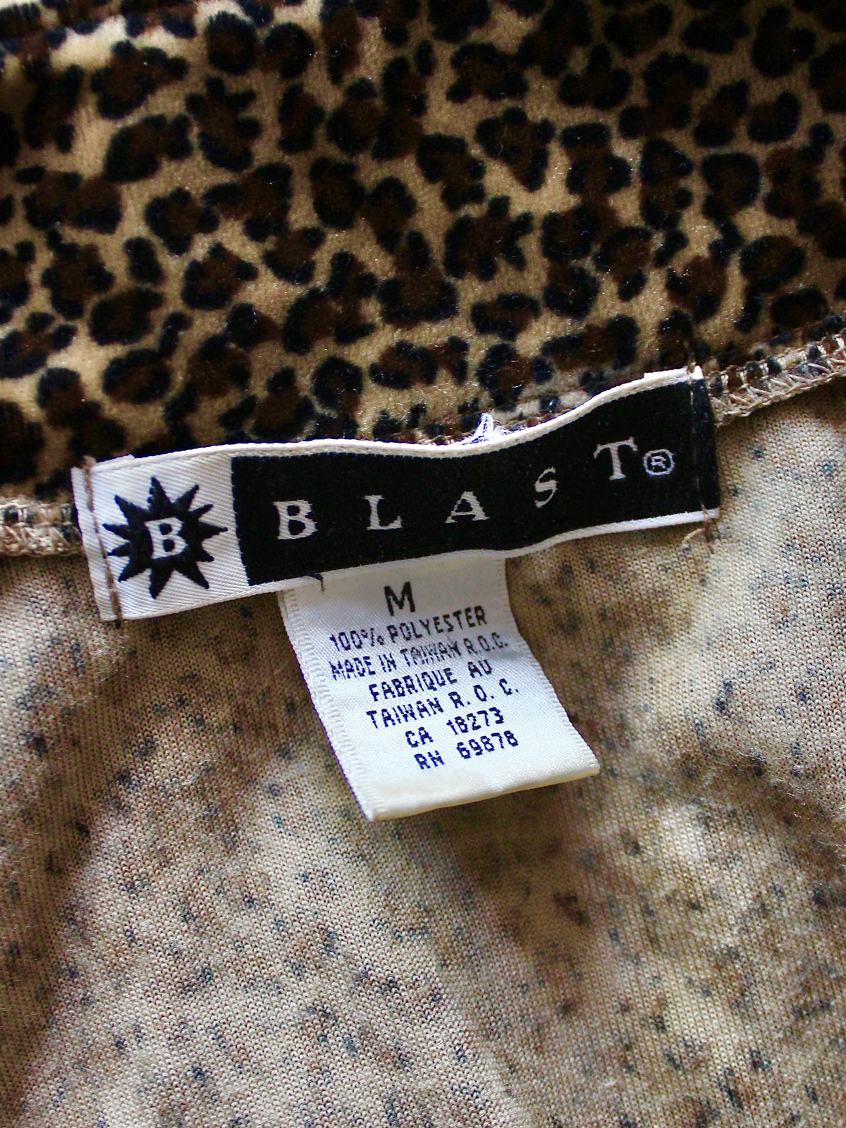 VINTAGE LEOPARD ZIP UP JACKET
