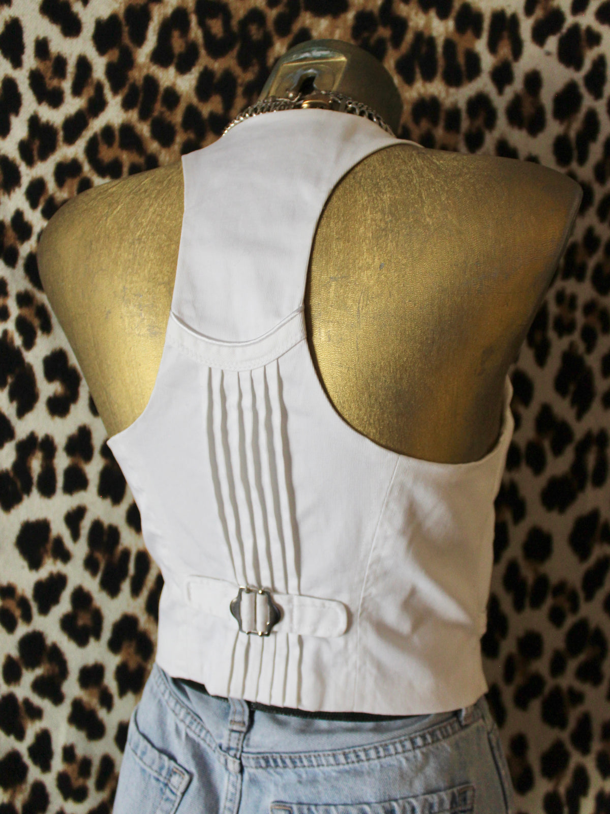 VINTAGE Y2K WHITE VEST TOP