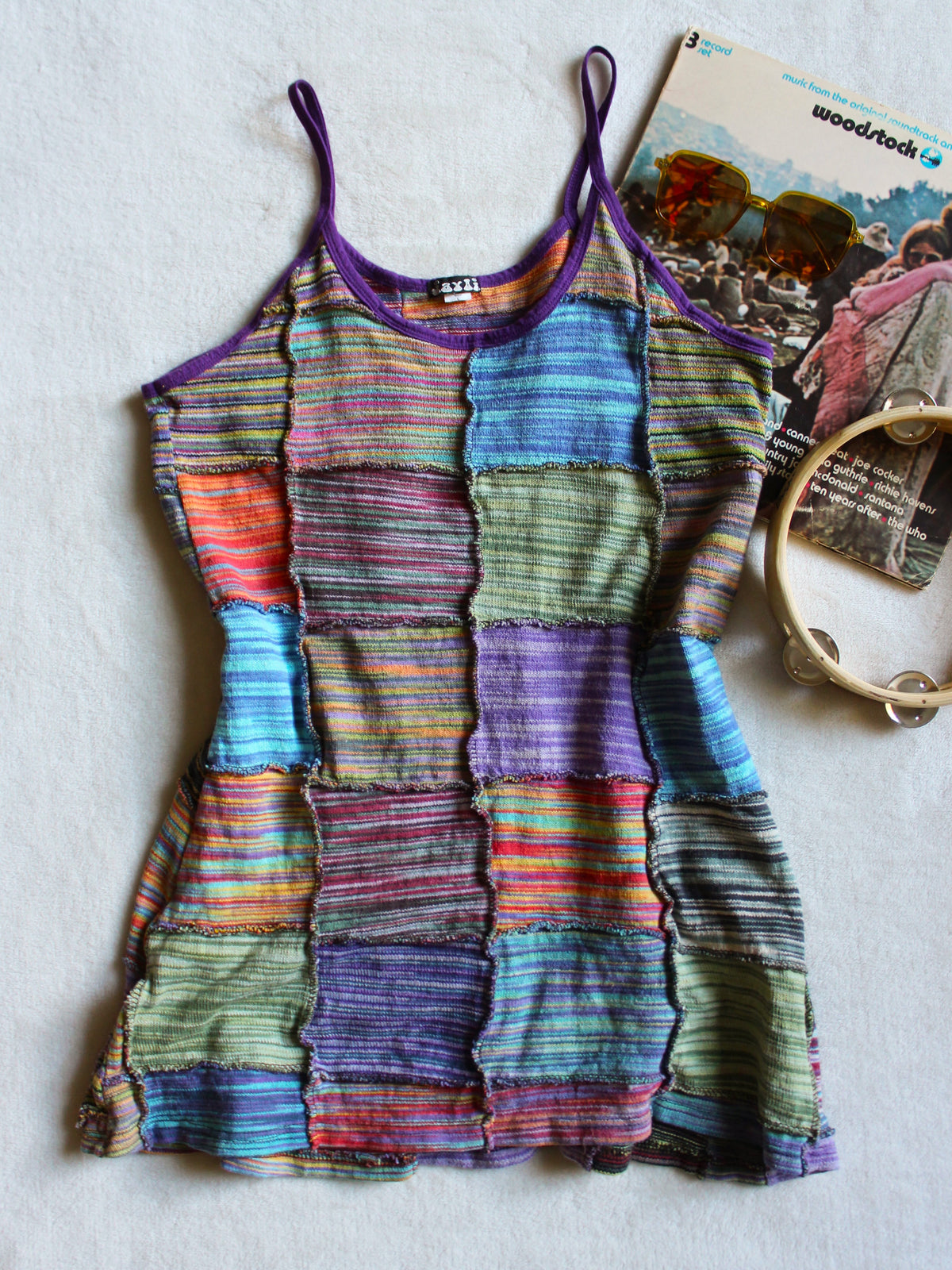 BOHO PATCHWORK MINI DRESS