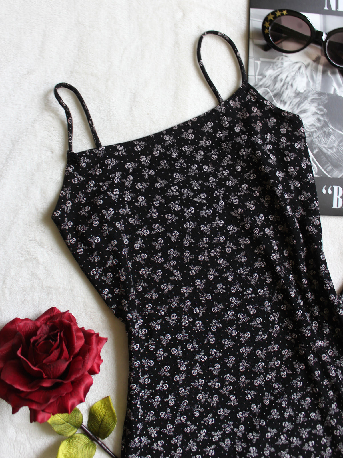 VINTAGE 90’S ROSE PRINT MAXI DRESS
