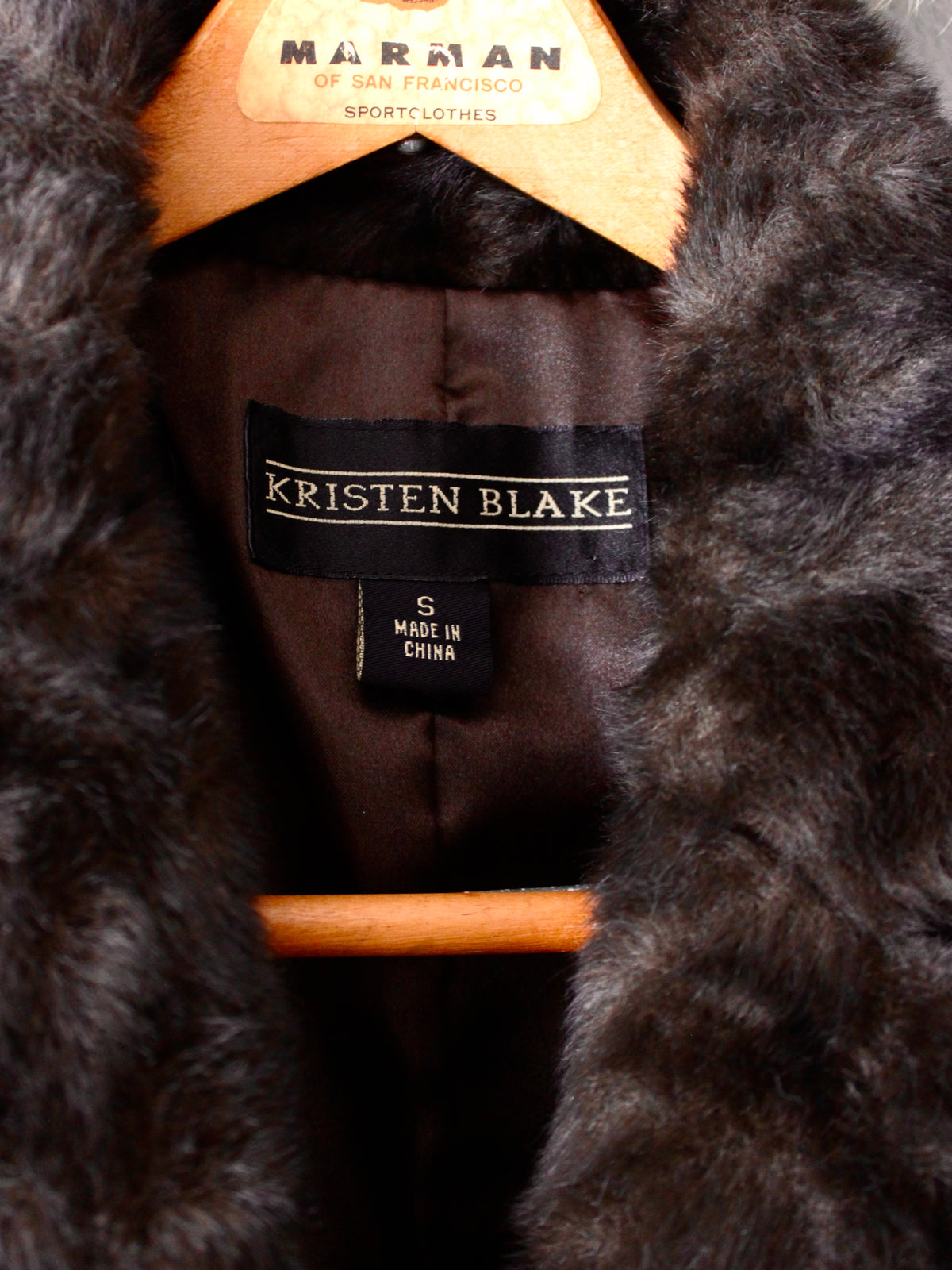 CHOCOLATE BROWN FAUX FUR COAT