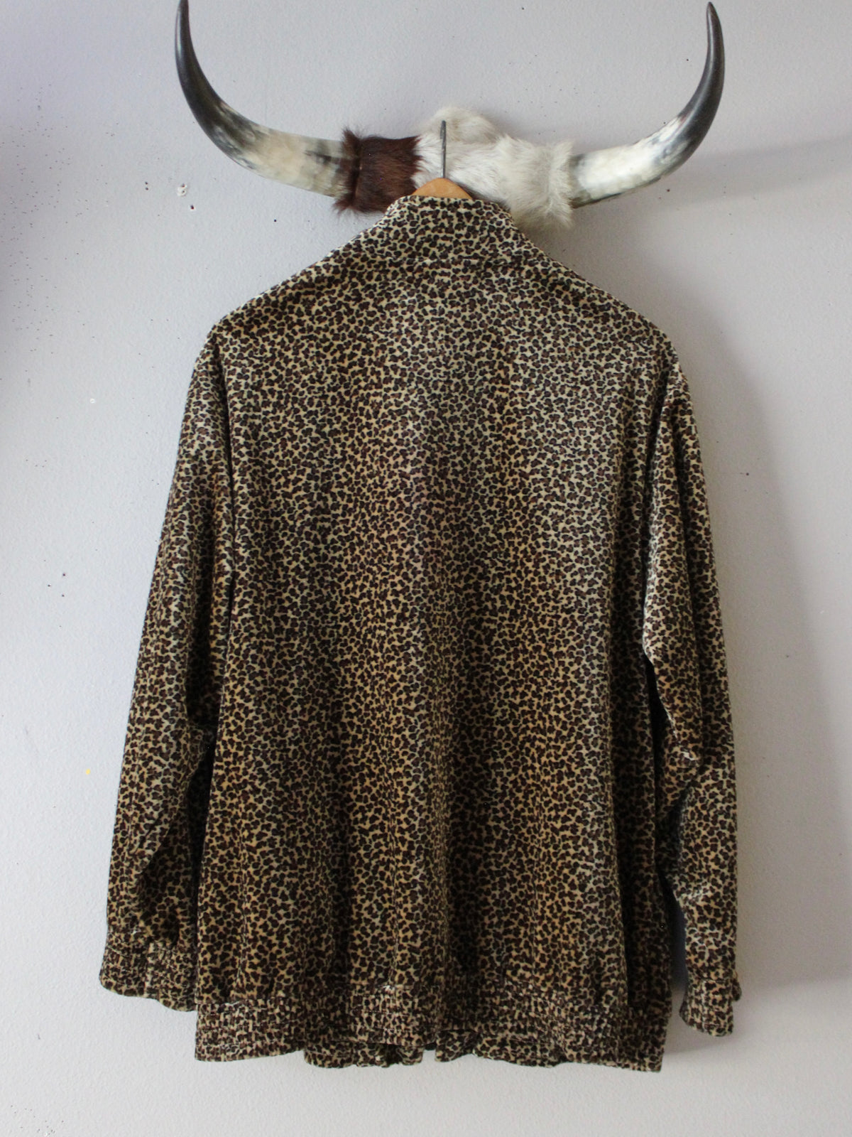 VINTAGE LEOPARD ZIP UP JACKET