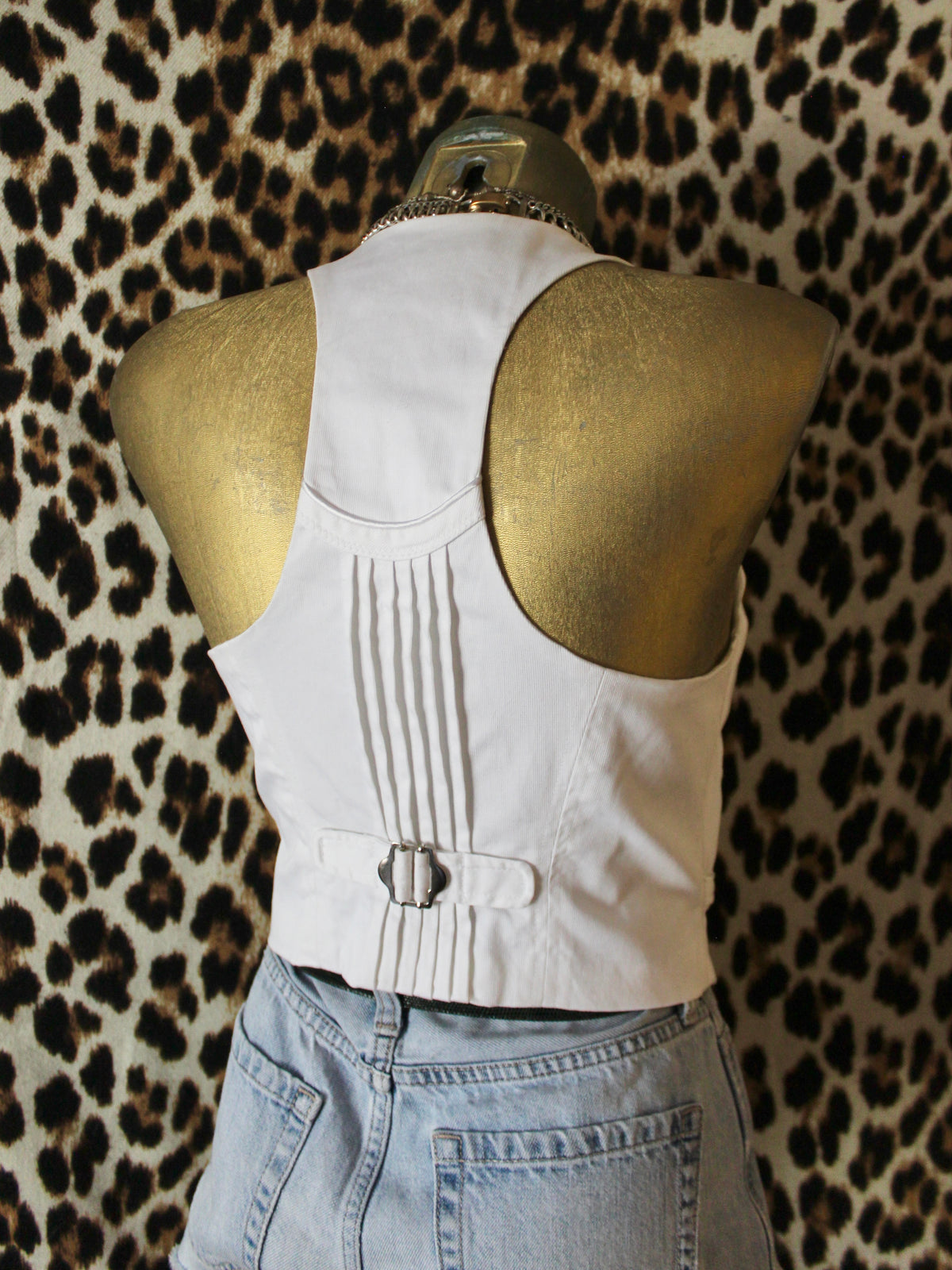 VINTAGE Y2K WHITE VEST TOP