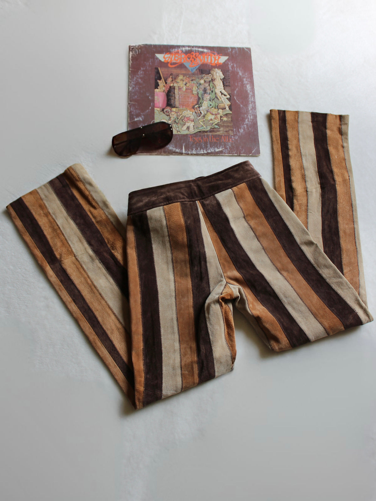RARE GENUINE LEATHER STRIPED SET