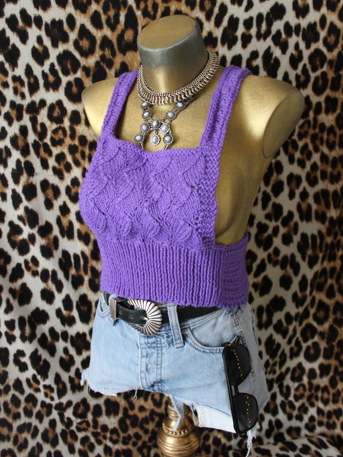 VINTAGE 70s HANDMADE PURPLE TANK