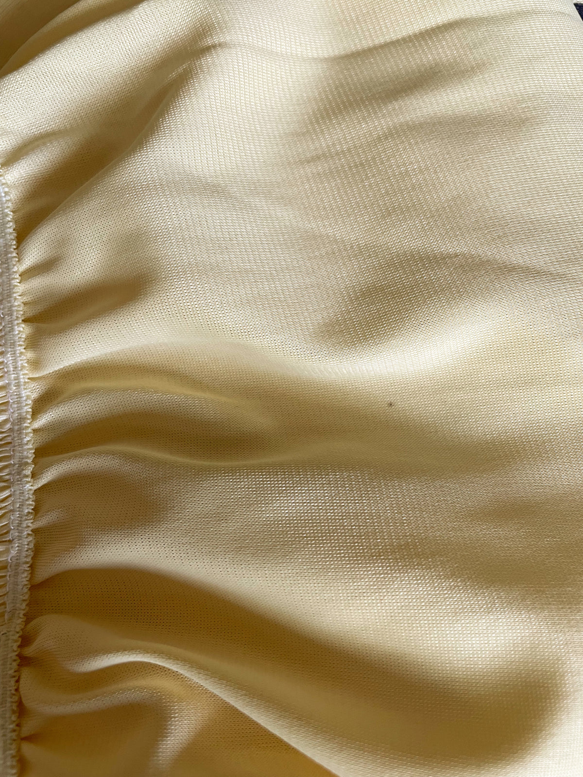 YELLOW LITTLE ROSE SLIP SKIRT