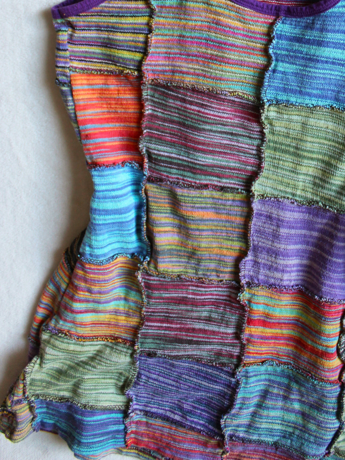 BOHO PATCHWORK MINI DRESS