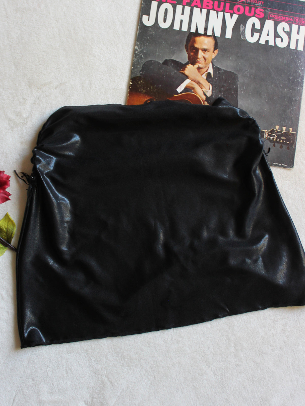 BLACK FRINGE MINI SKIRT