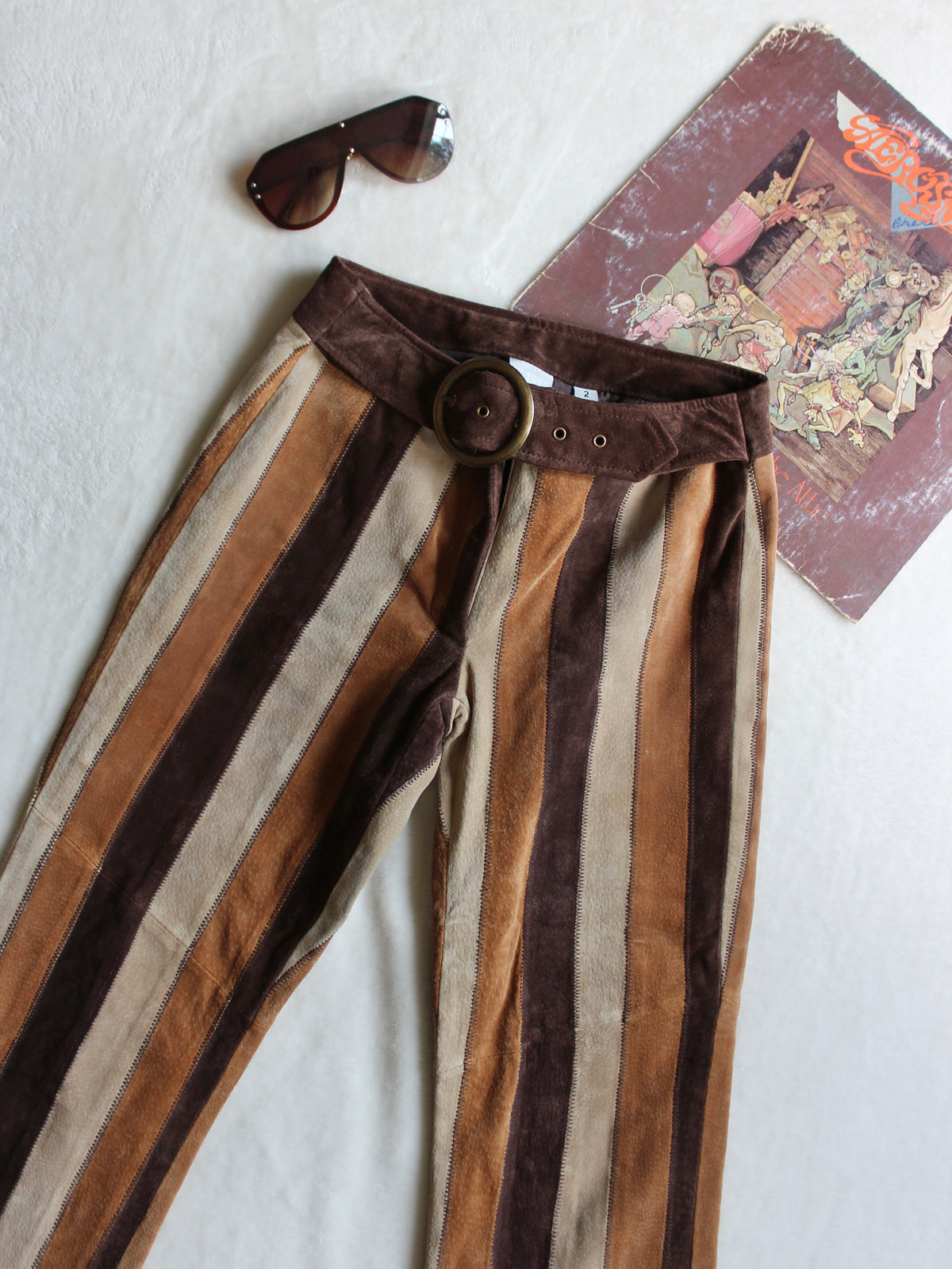 RARE GENUINE LEATHER STRIPED SET