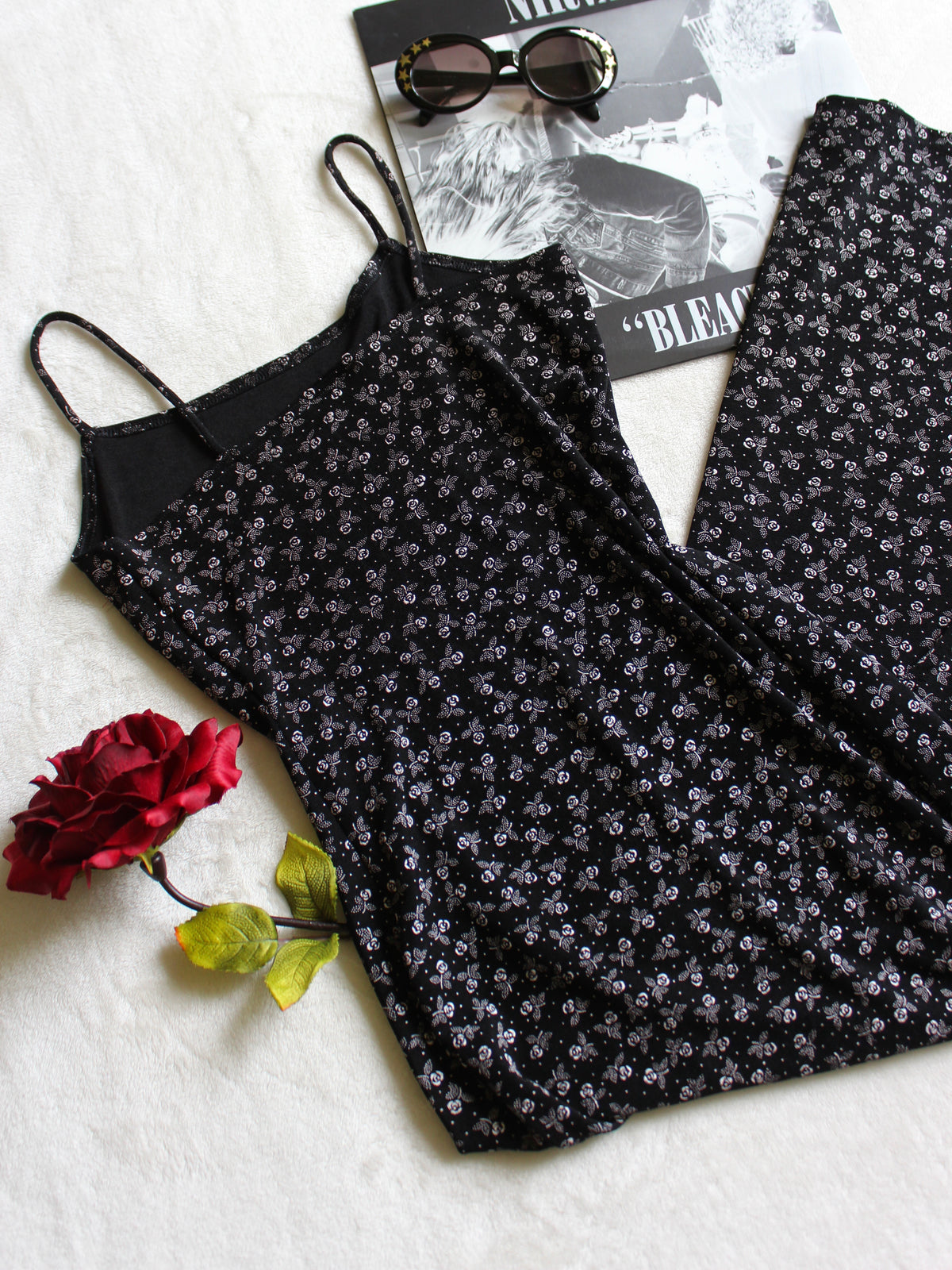 VINTAGE 90’S ROSE PRINT MAXI DRESS