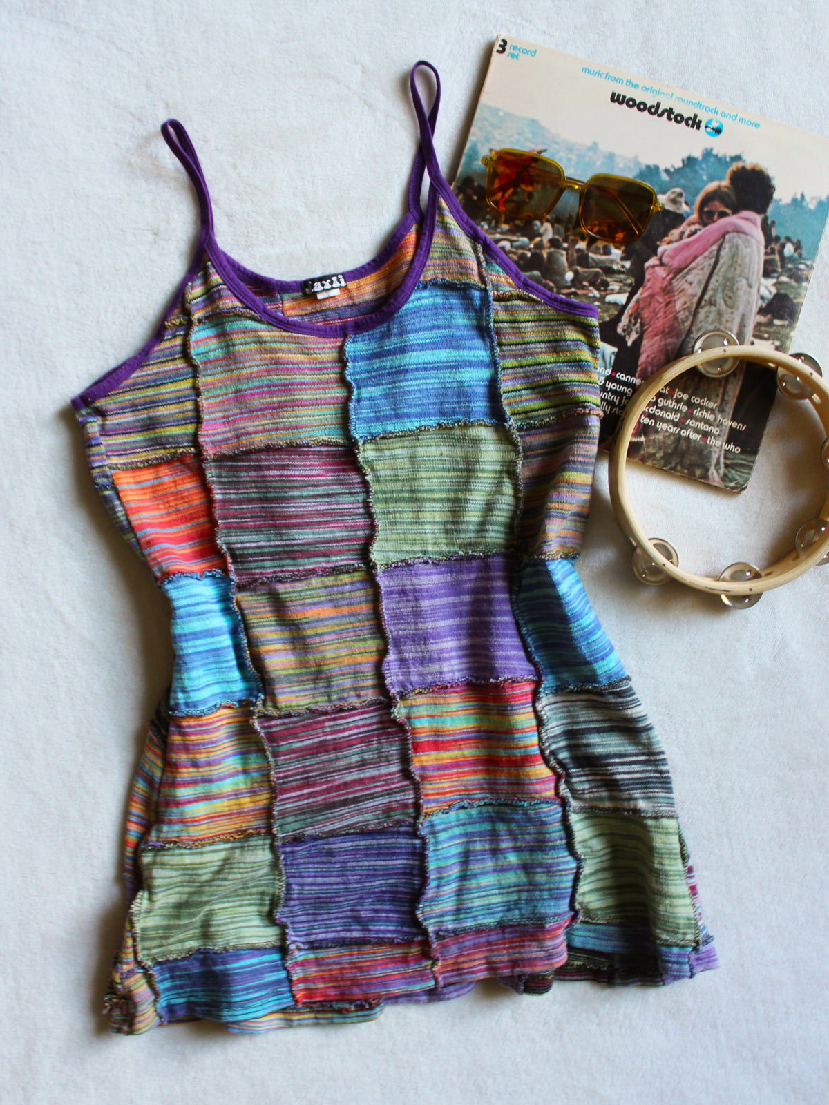 BOHO PATCHWORK MINI DRESS