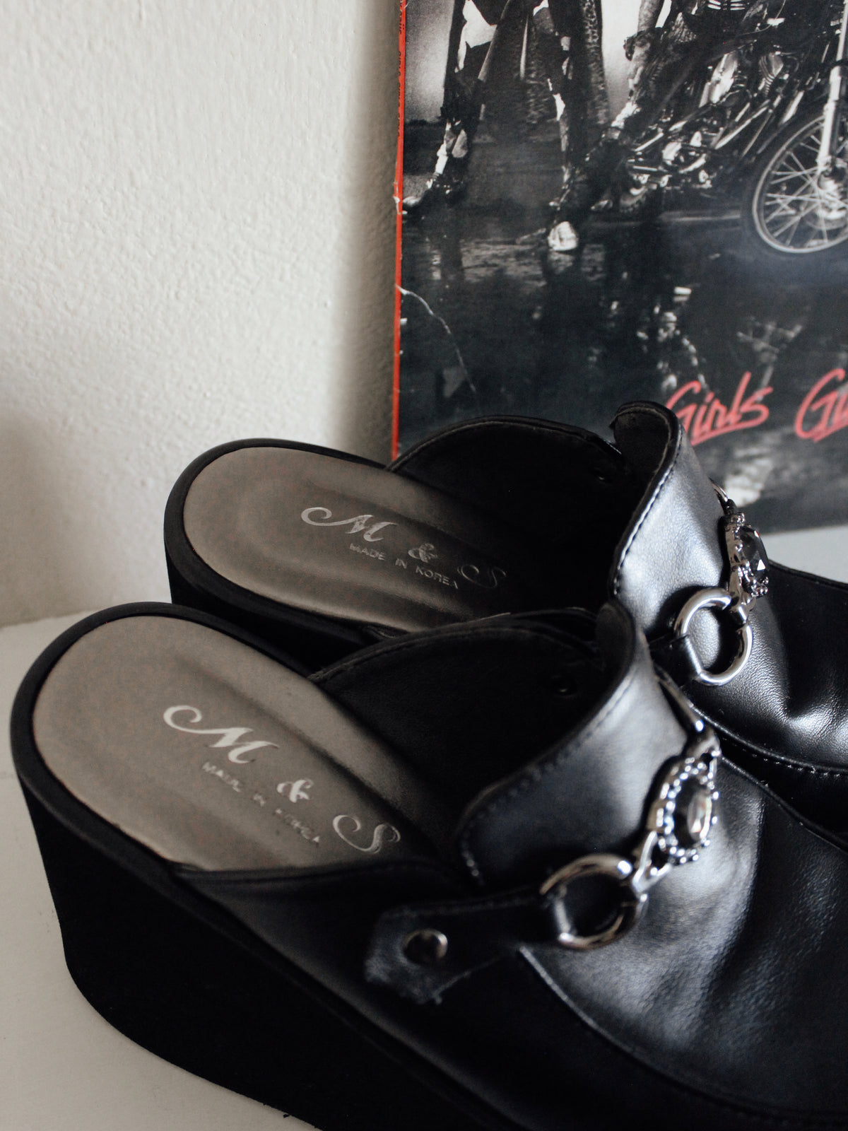 SLIDE ON PLATFORM LOAFERS