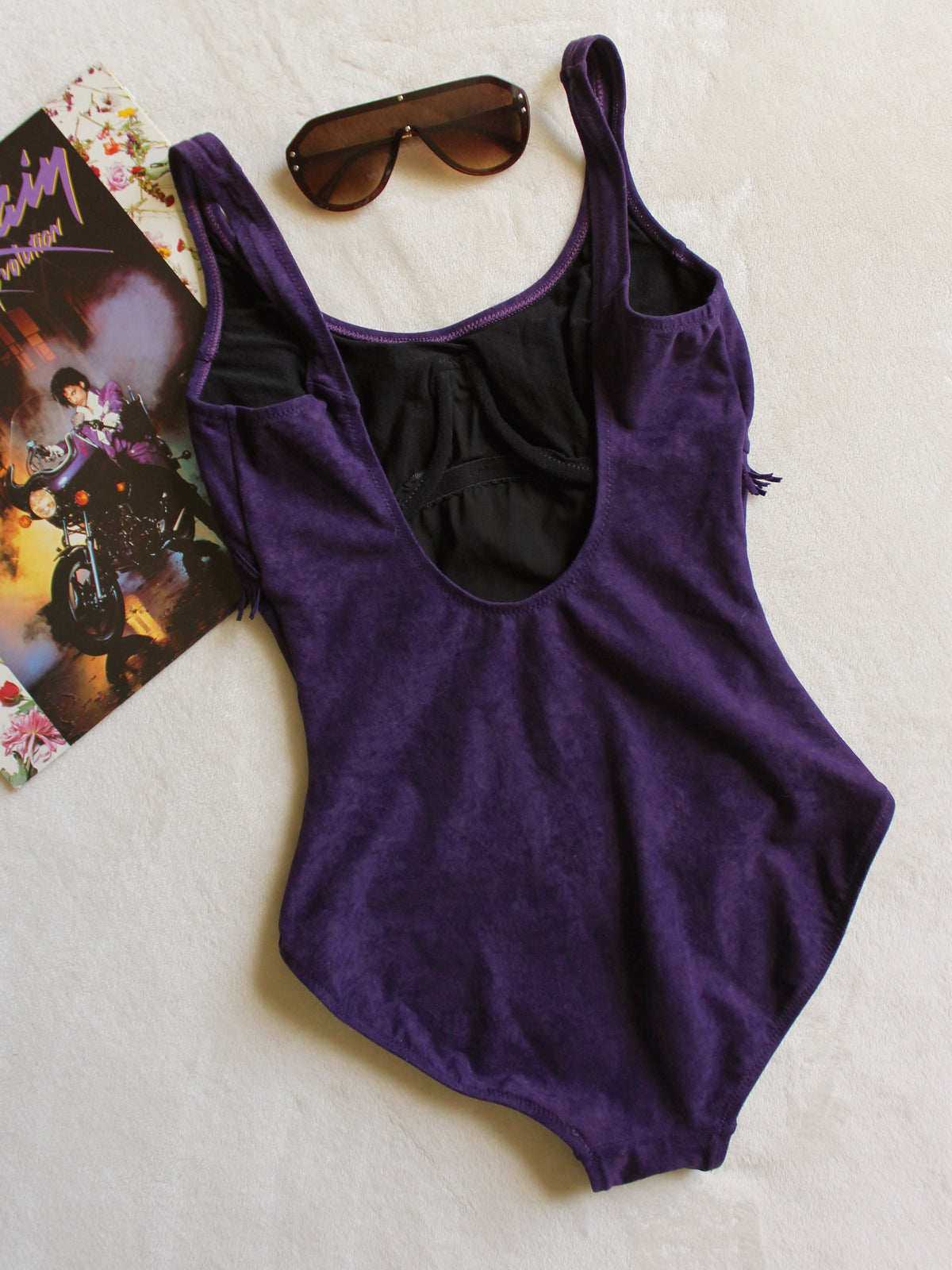 VINTAGE PURPLE FRINGE BODYSUIT