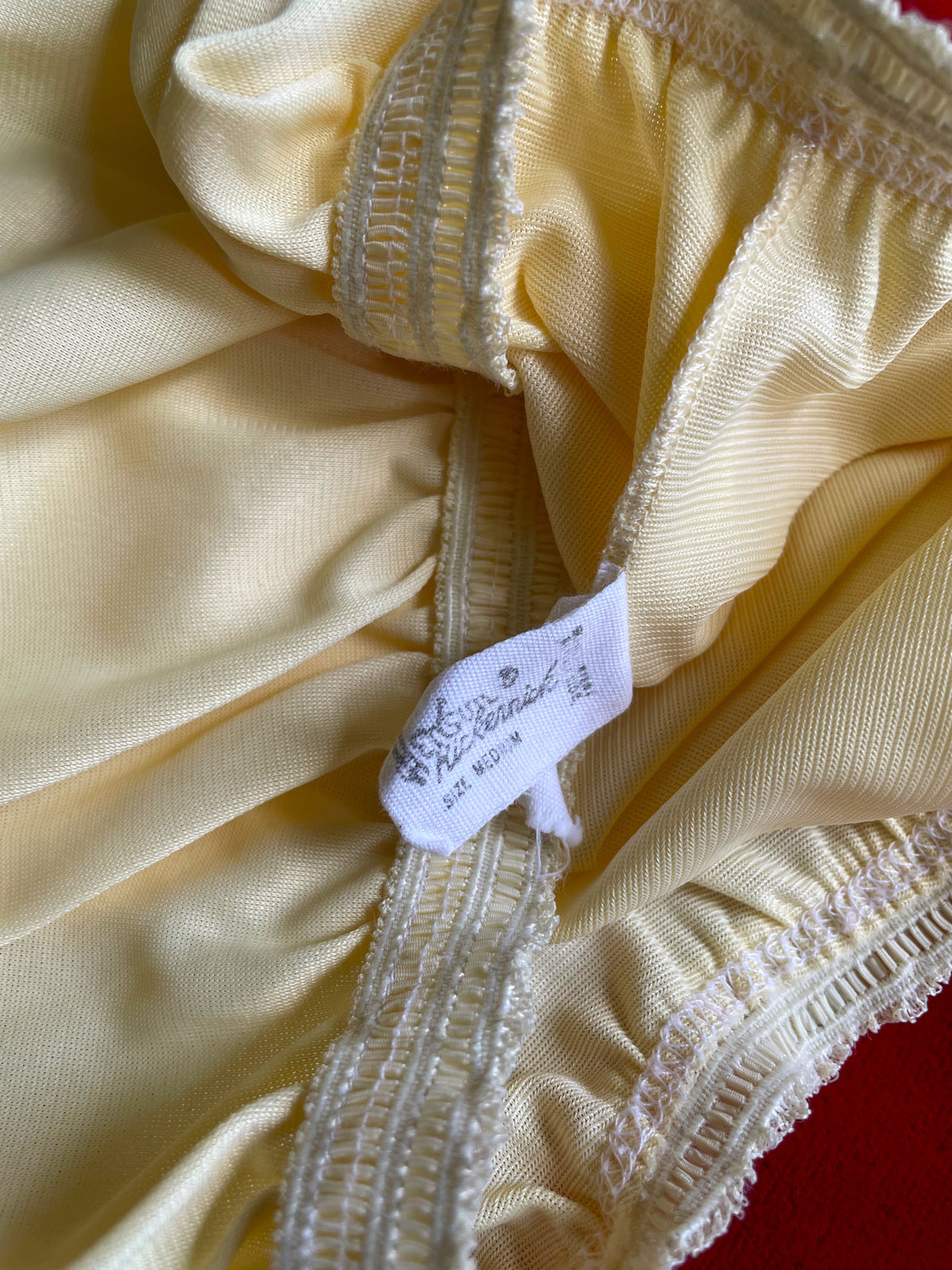YELLOW LITTLE ROSE SLIP SKIRT