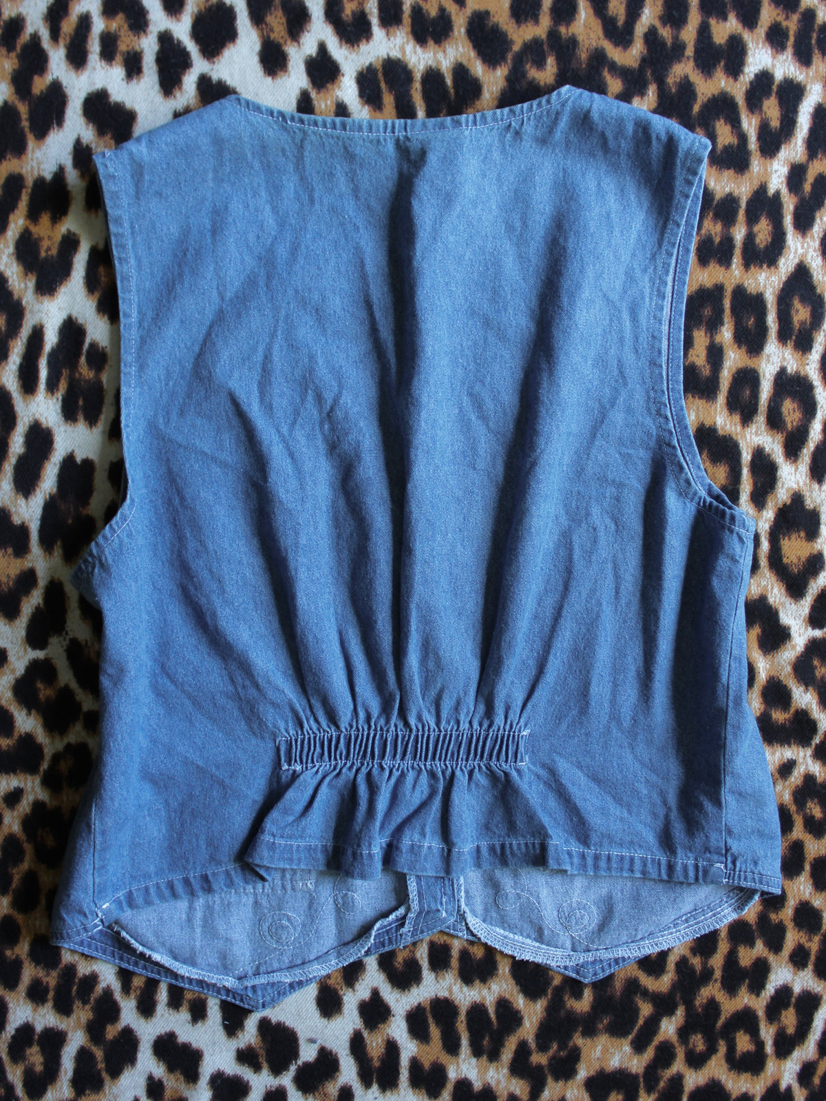 VINTAGE RHINESTONE DENIM VEST