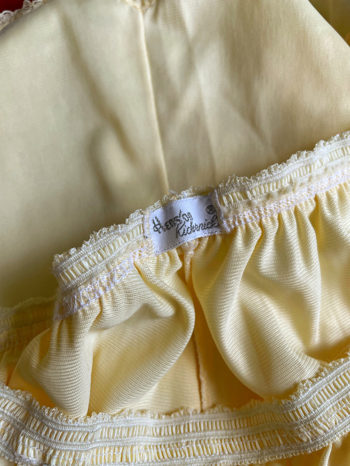 YELLOW LITTLE ROSE SLIP SKIRT