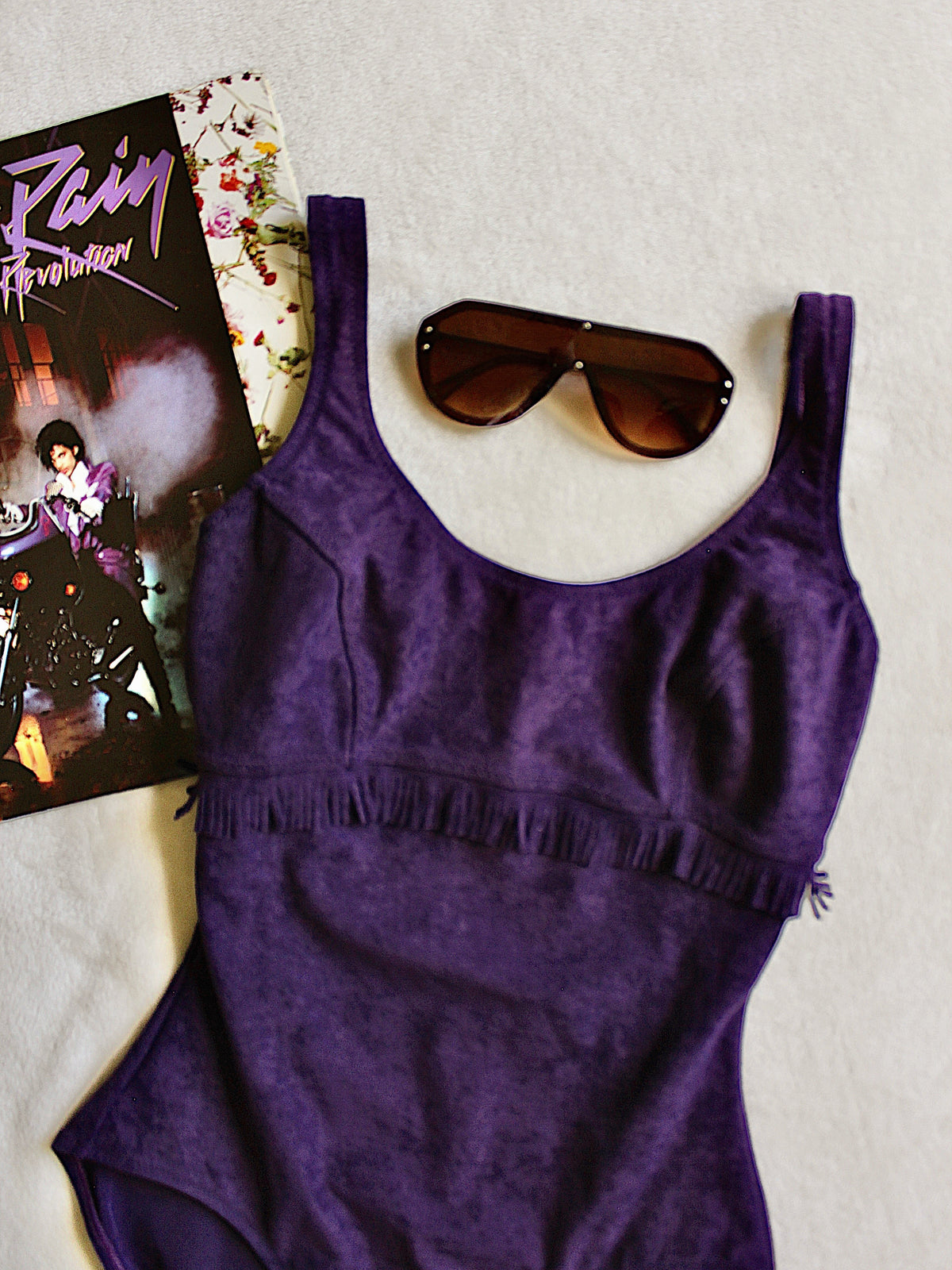 VINTAGE PURPLE FRINGE BODYSUIT