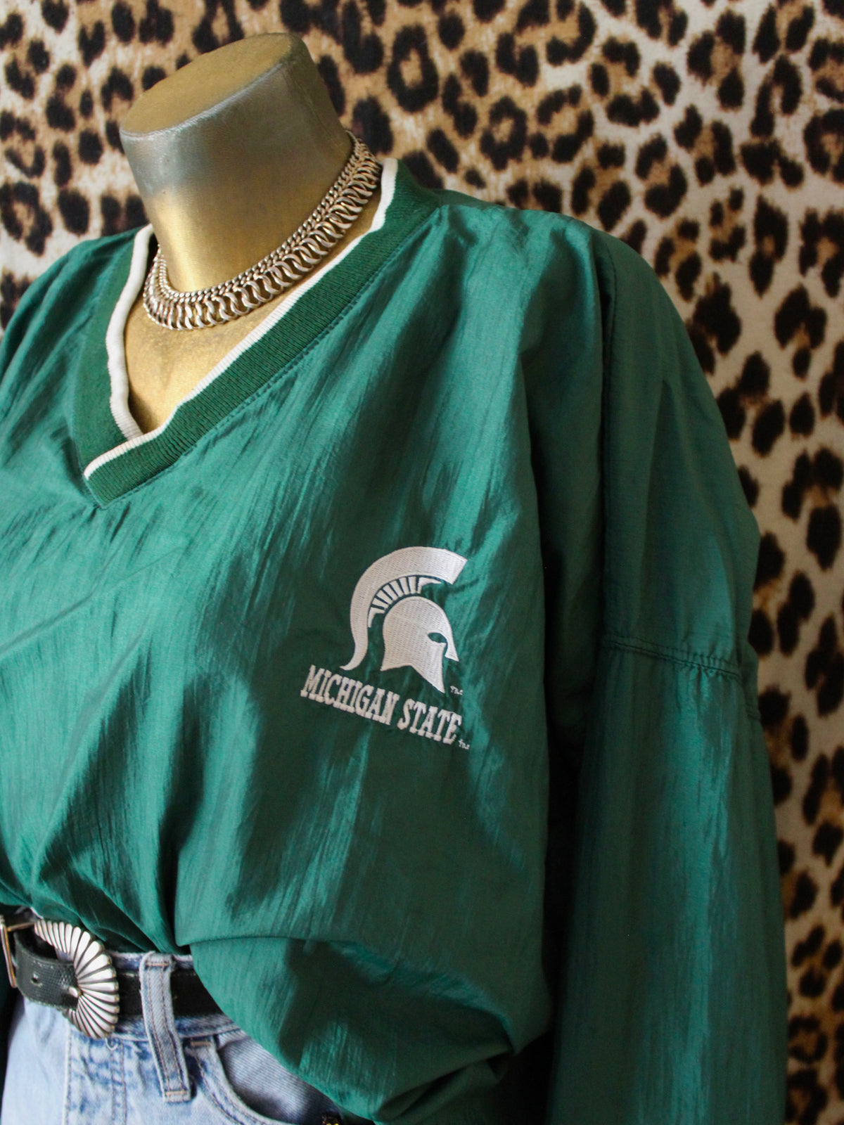 VINTAGE MICHIGAN STATE SPARTANS WINDBREAKER