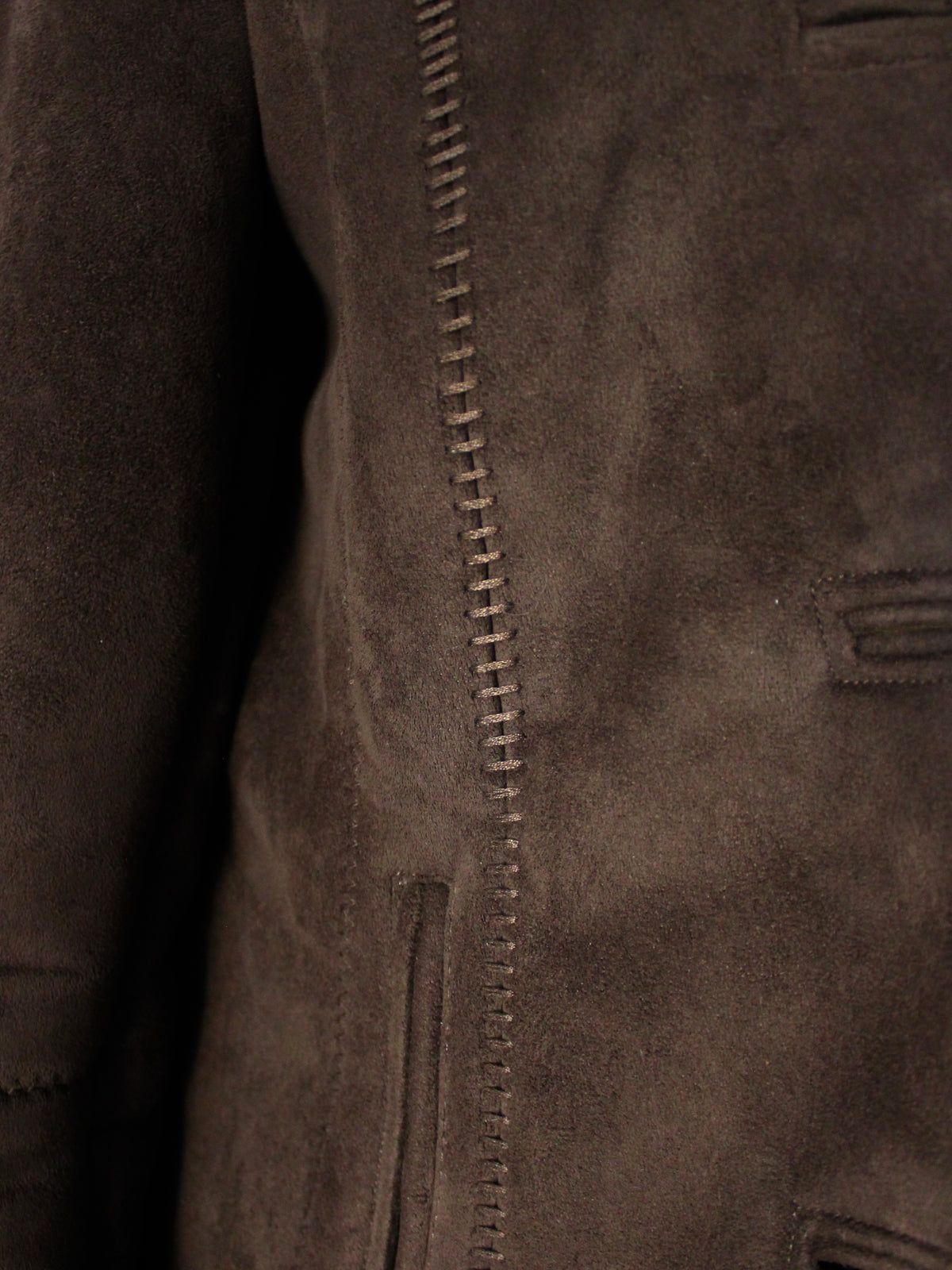 VINTAGE BROWN FUR-TRIM TEDDY COAT