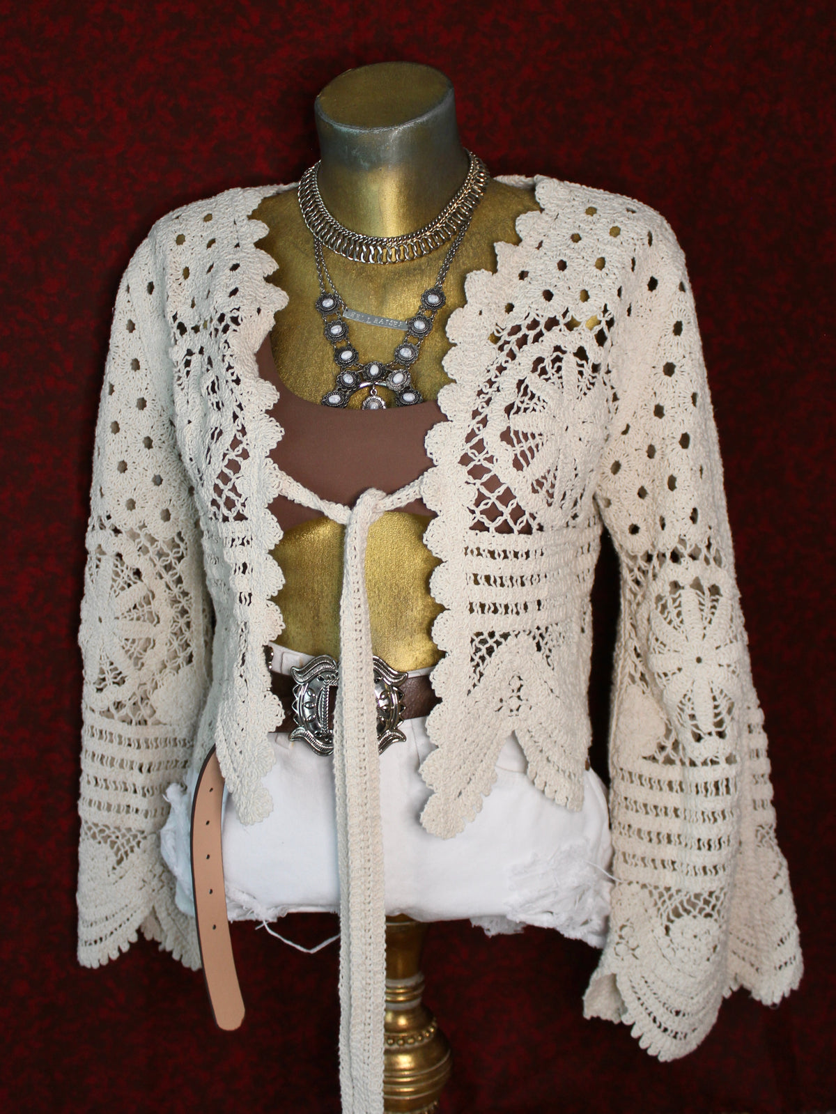 CROCHETED FRONT TIE TOP