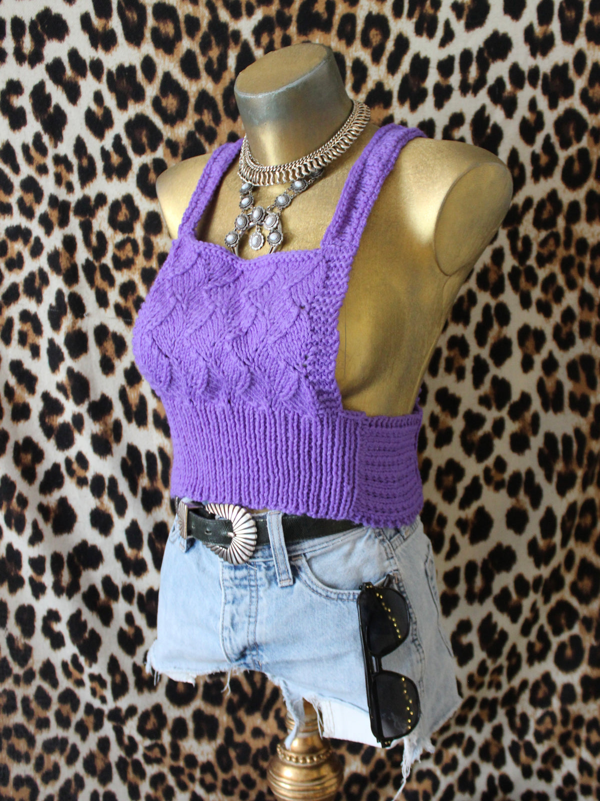 VINTAGE 70s HANDMADE PURPLE TANK