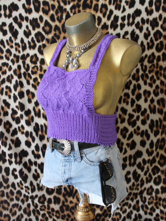 VINTAGE 70s HANDMADE PURPLE TANK