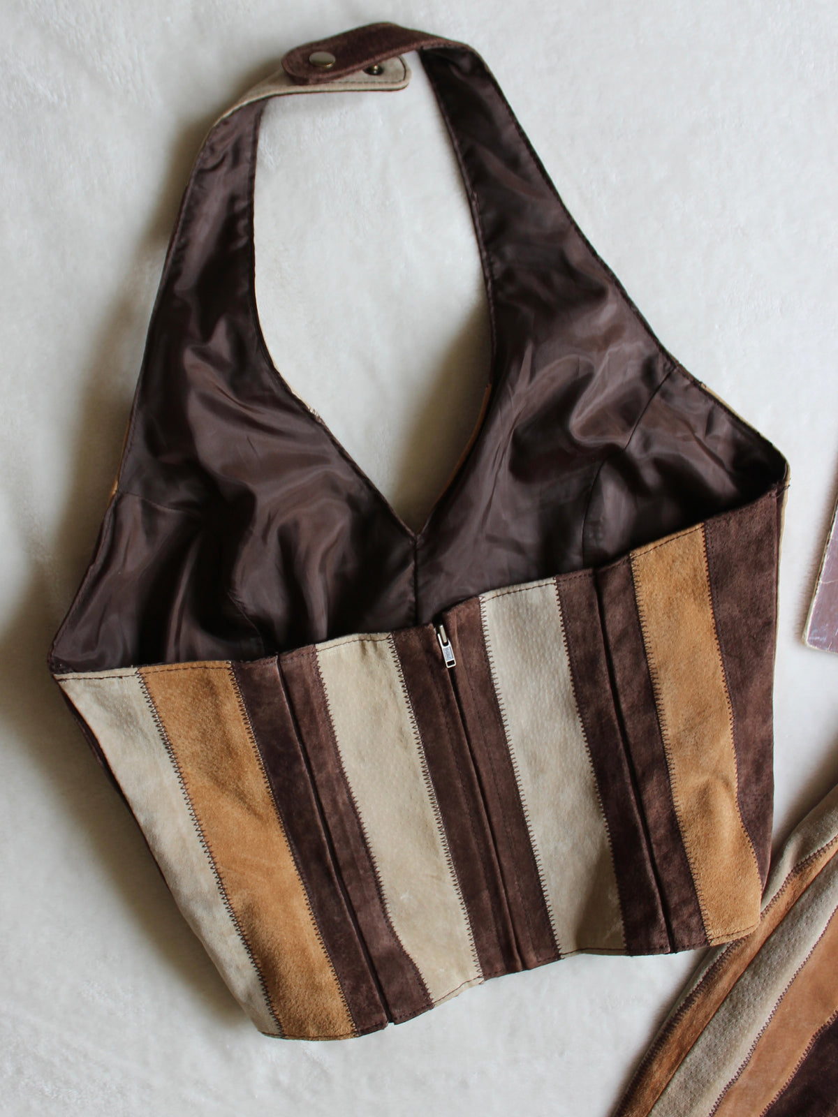 RARE GENUINE LEATHER STRIPED SET