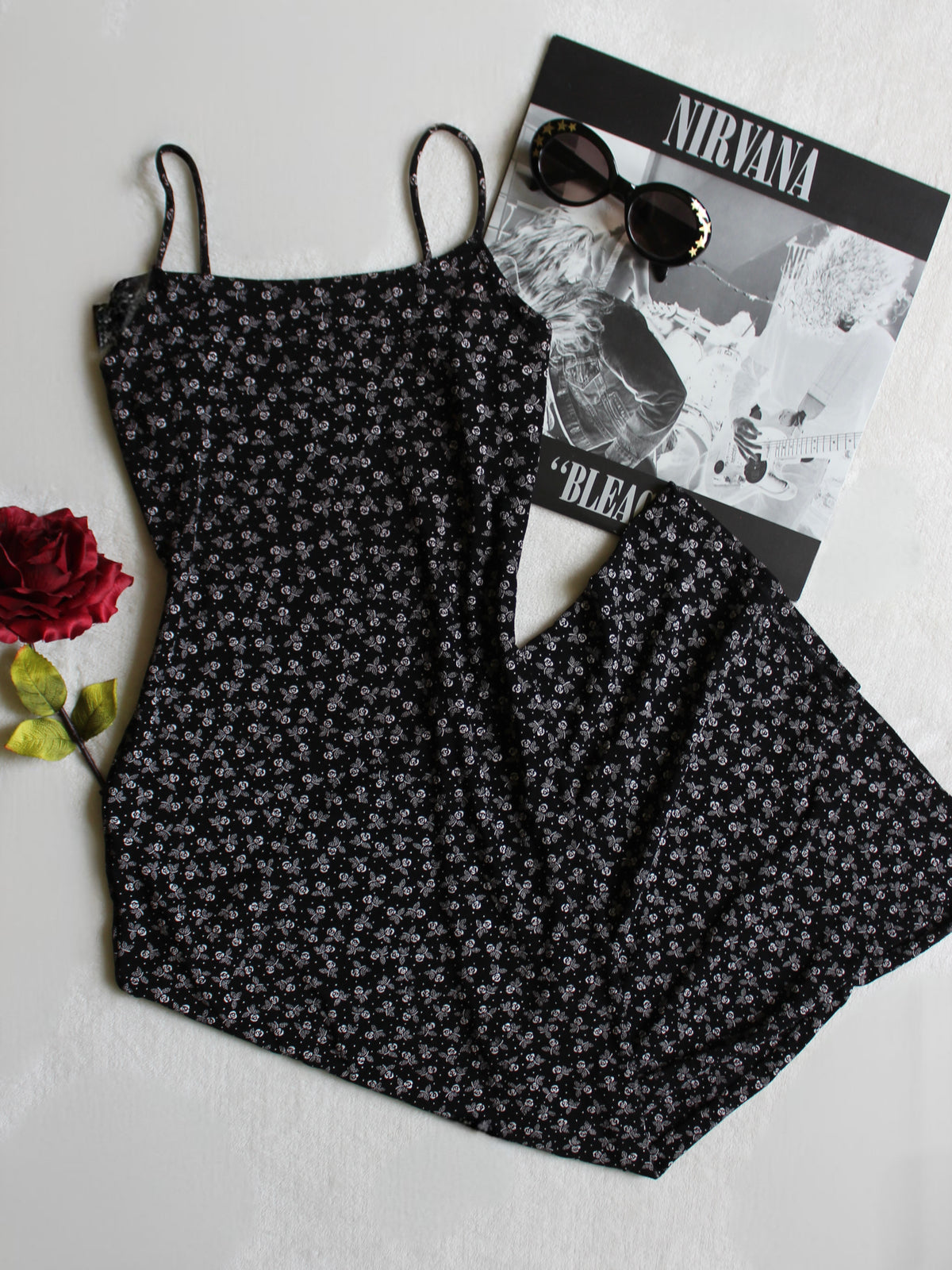 VINTAGE 90’S ROSE PRINT MAXI DRESS