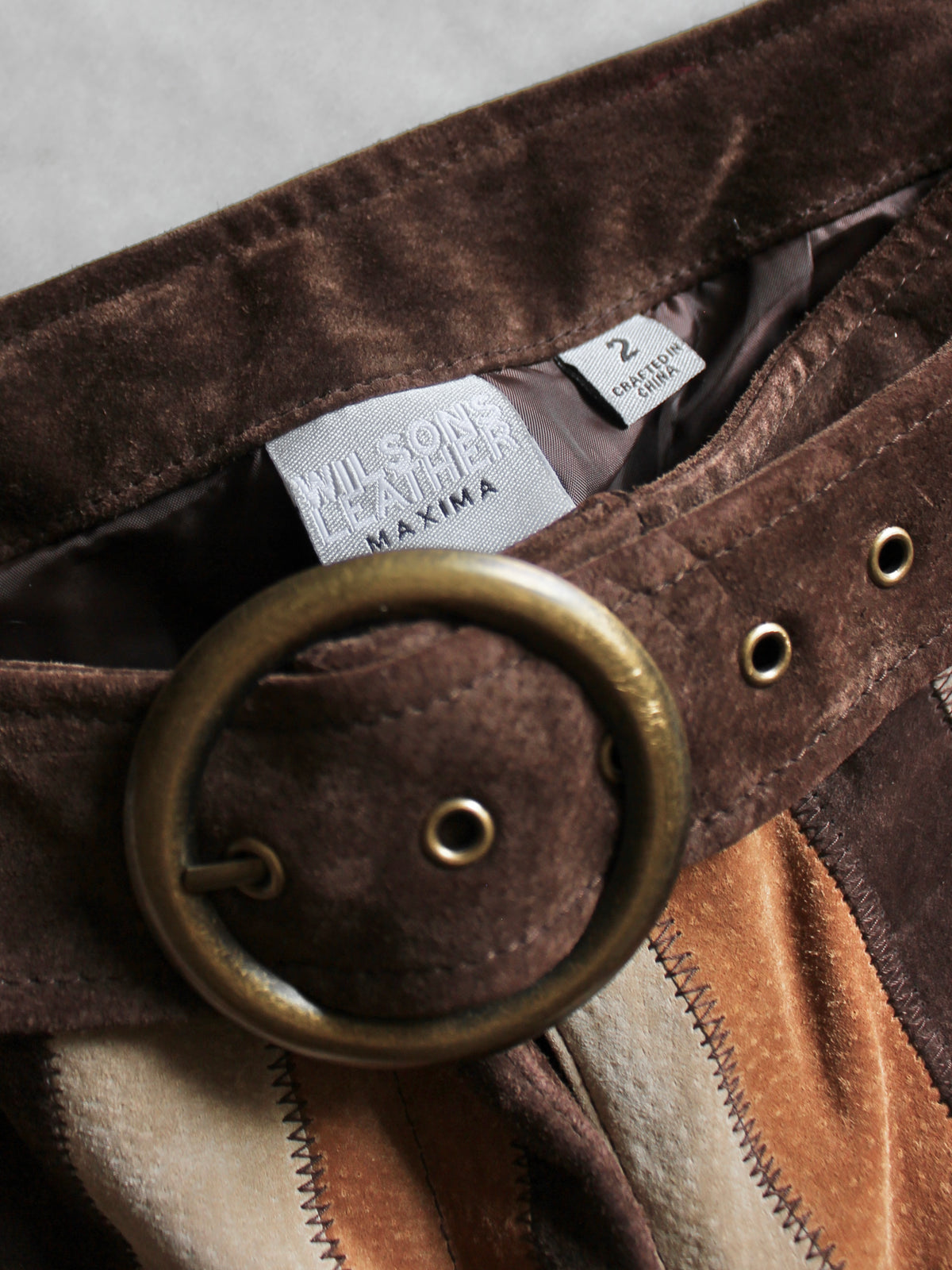 RARE GENUINE LEATHER STRIPED SET