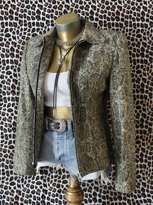 VINTAGE SNAKE PRINT JACKET