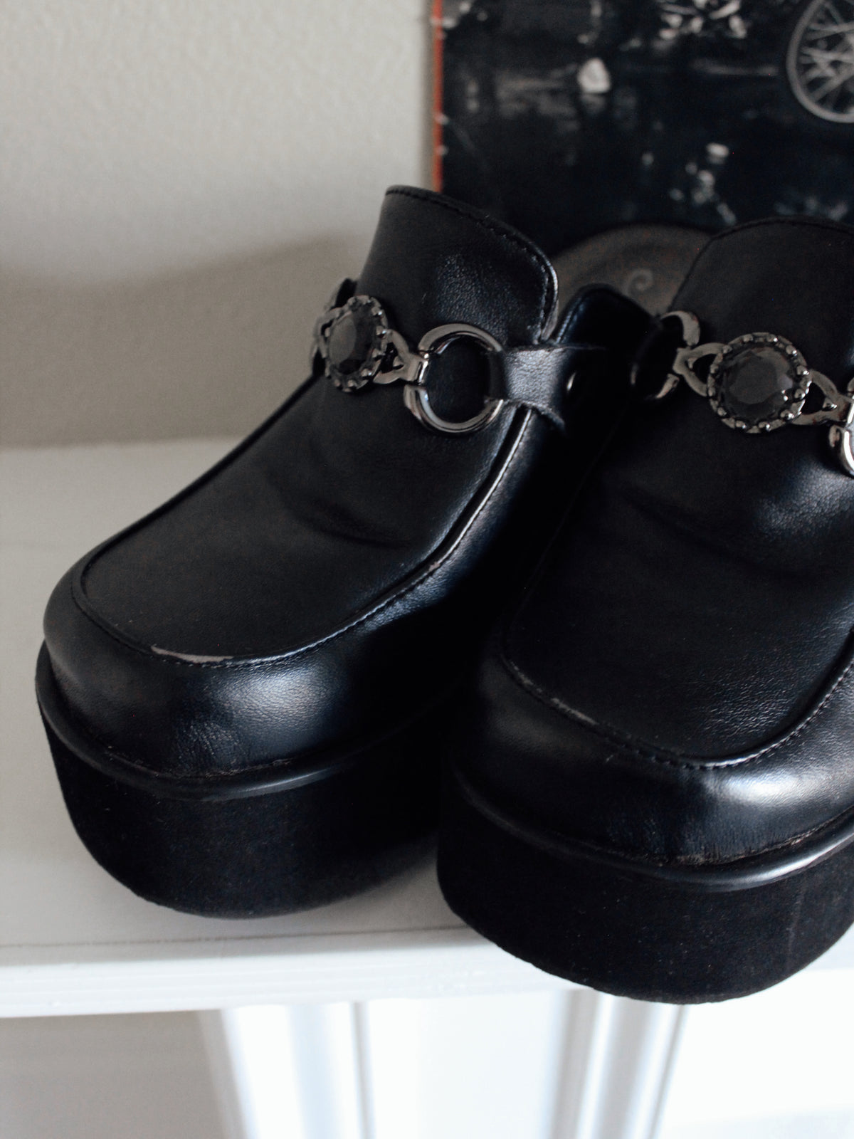 SLIDE ON PLATFORM LOAFERS