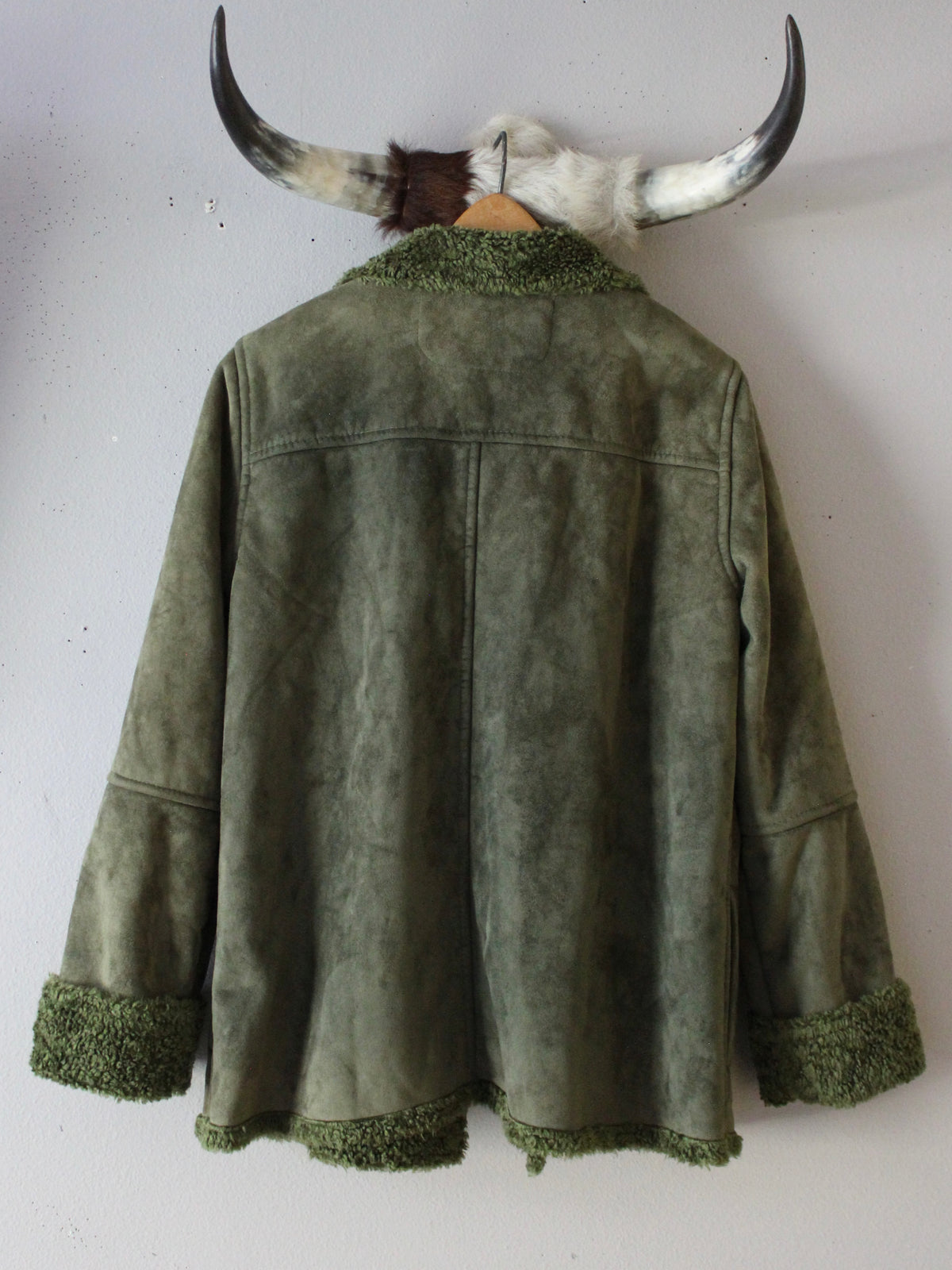 VINTAGE GREEN PENNY LANE STYLE PLUSH COAT