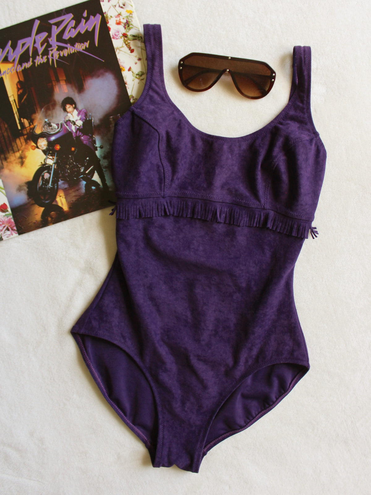 VINTAGE PURPLE FRINGE BODYSUIT