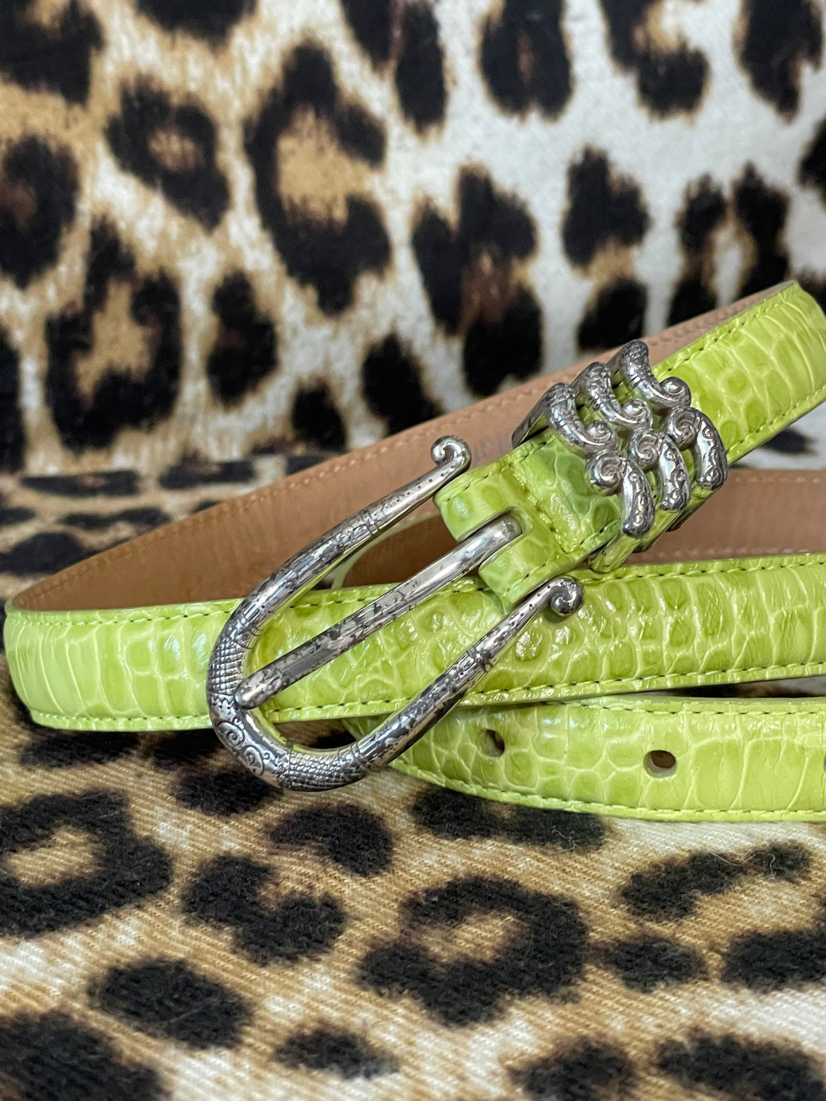 VINTAGE GREEN BRIGHTON BELT