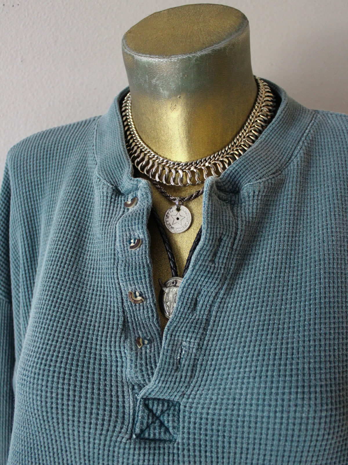 VINTAGE WAFFLE KNIT TOP