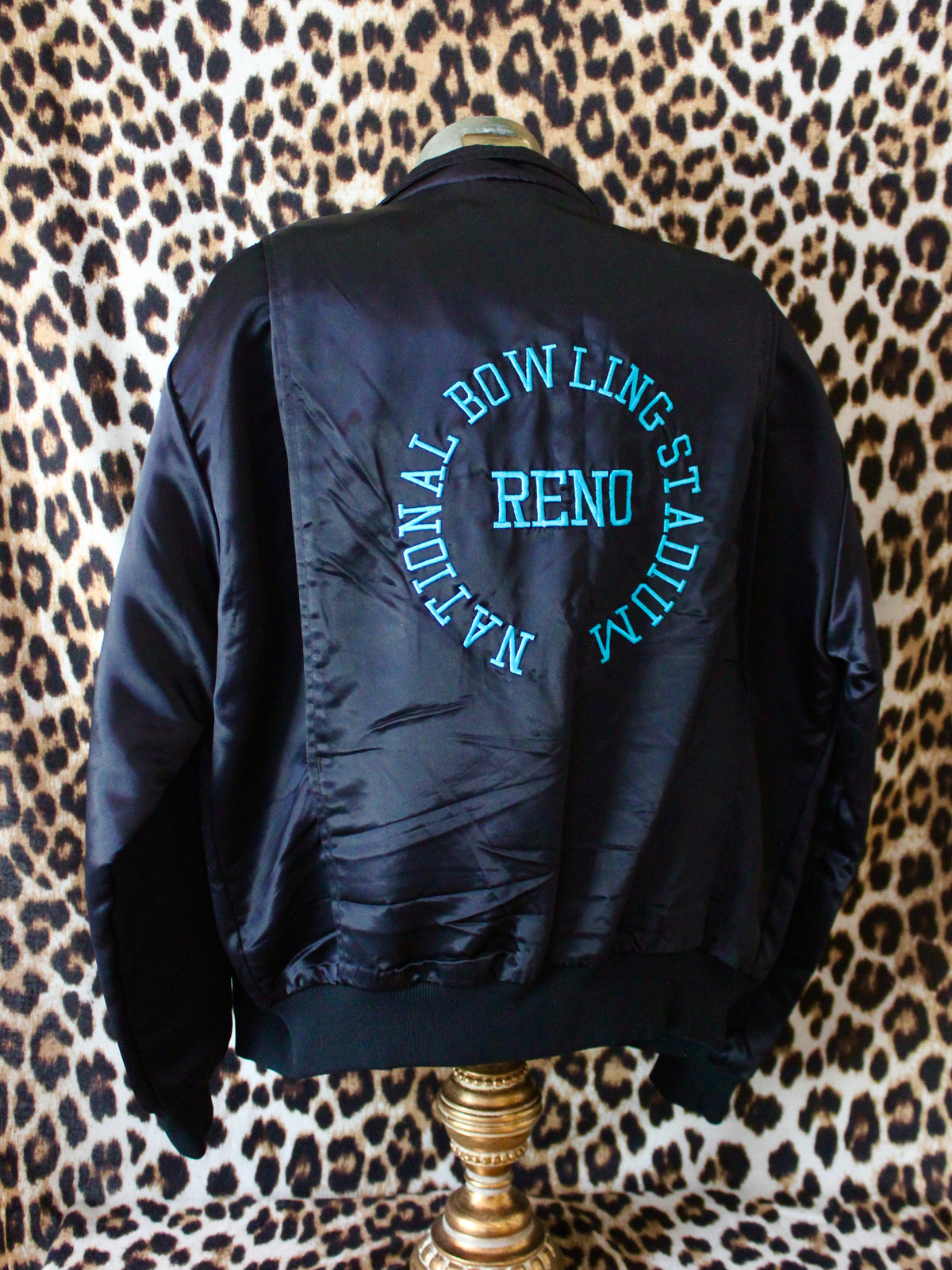 RENO NATIONAL BOWLING STADIUM SATIN BOMBER JACKET
