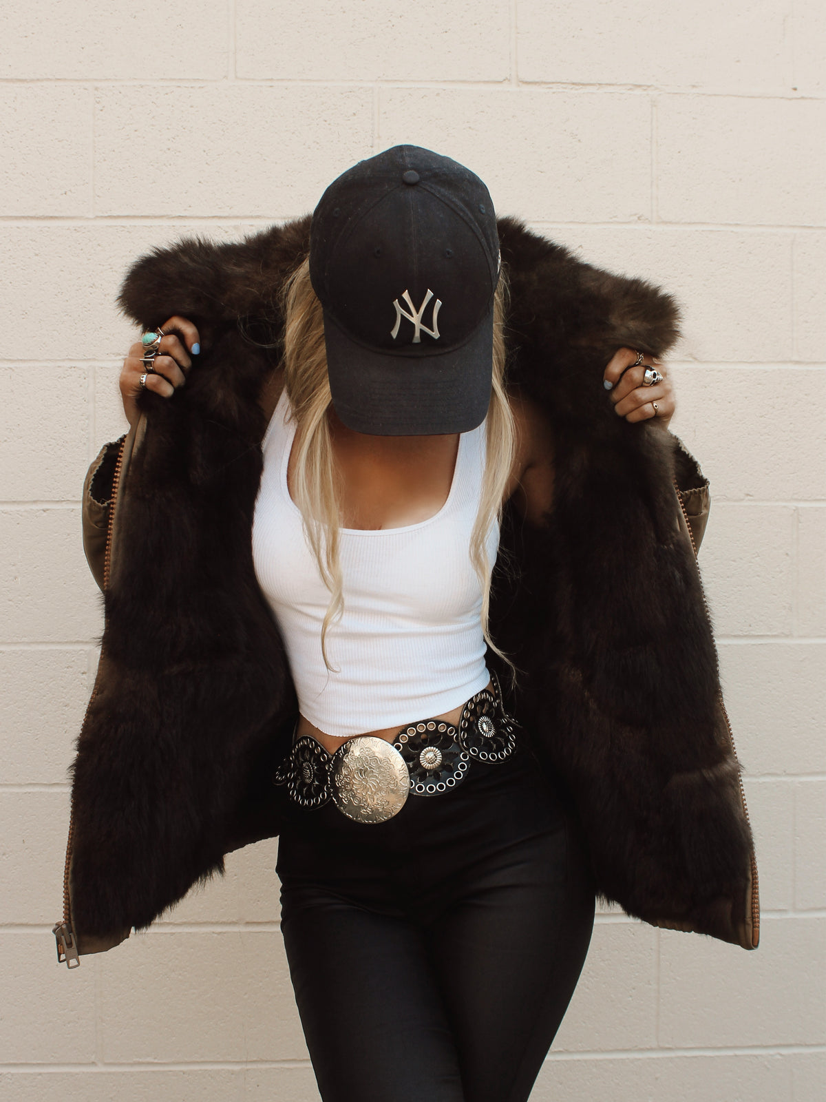 VINTAGE REVERSIBLE GENUINE FUR BOMBER JACKET