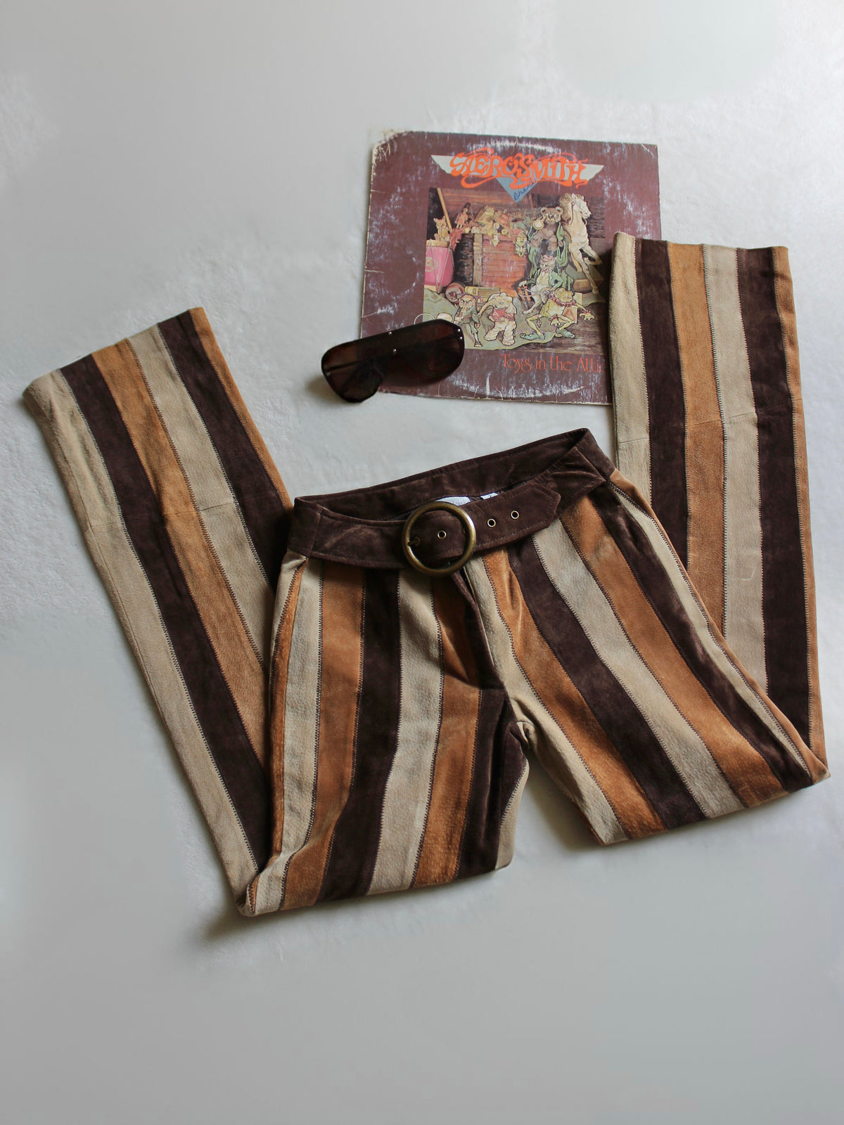 RARE GENUINE LEATHER STRIPED SET