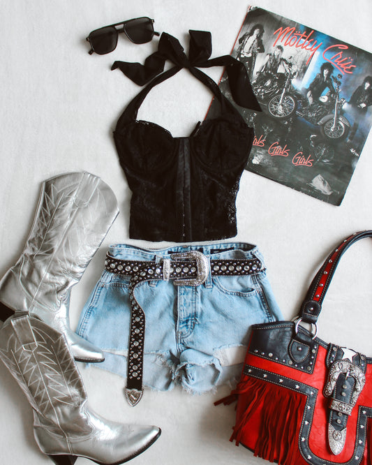 BLACK LACE BUSTIER