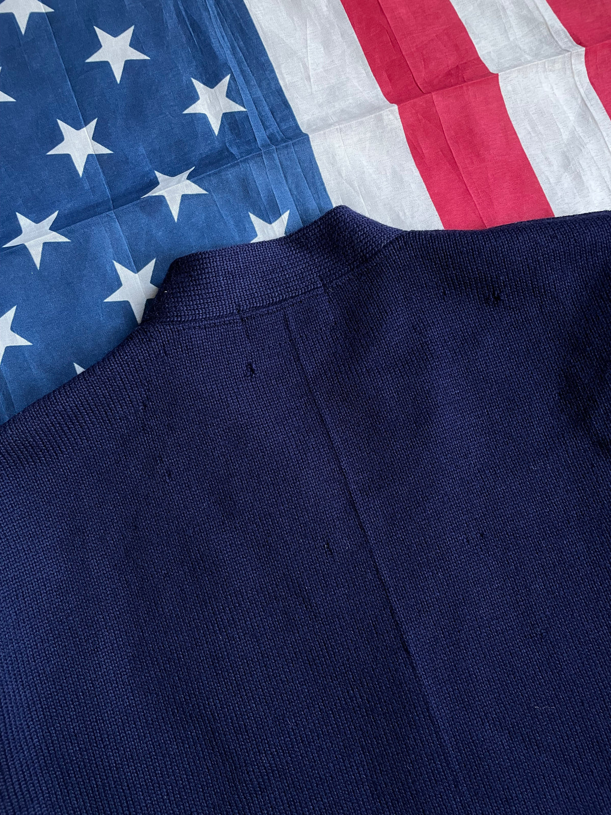 VINTAGE NAVY/YELLOW VARSITY CARDIGAN