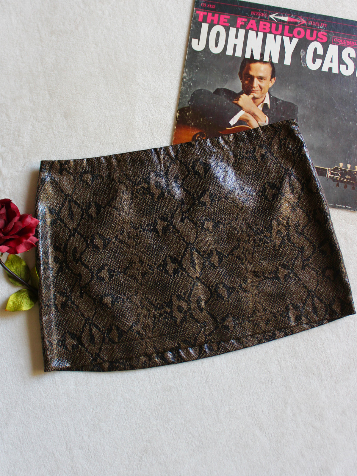SNAKE PRINT MICRO SKIRT