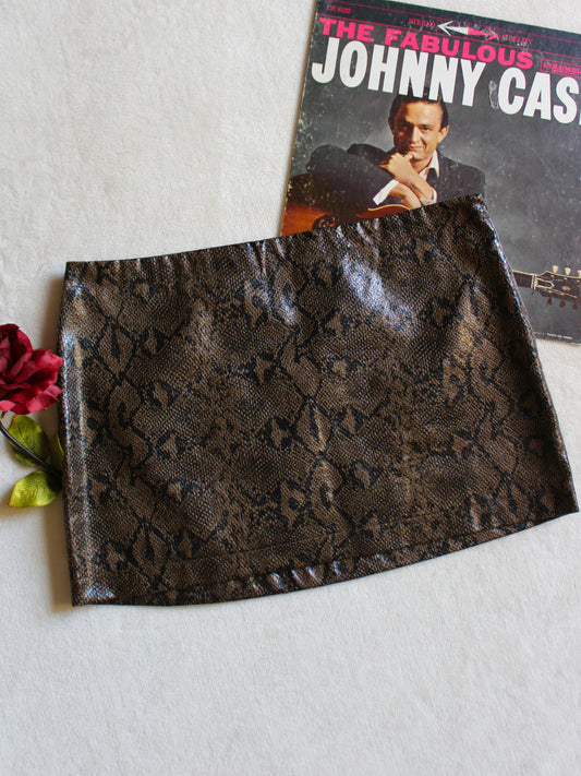 SNAKE PRINT MICRO SKIRT