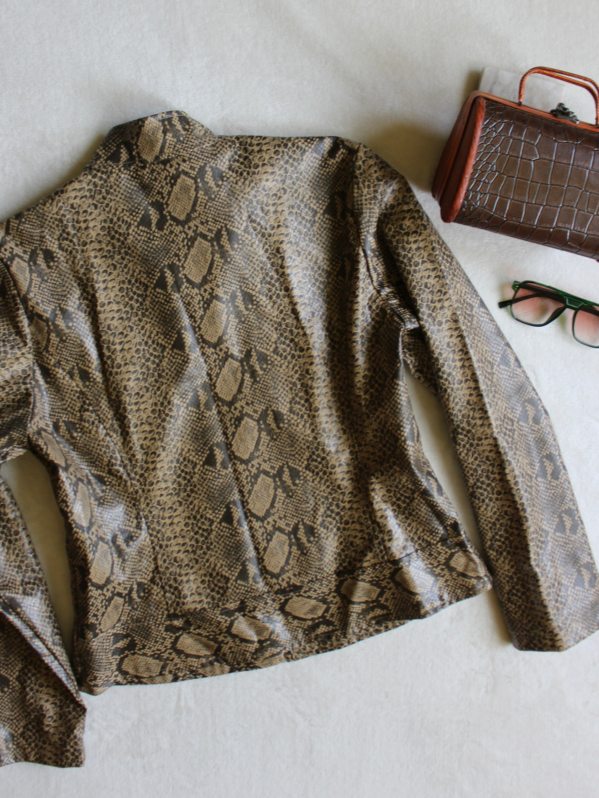 VINTAGE 90s/Y2K SNAKE PRINT JACKET
