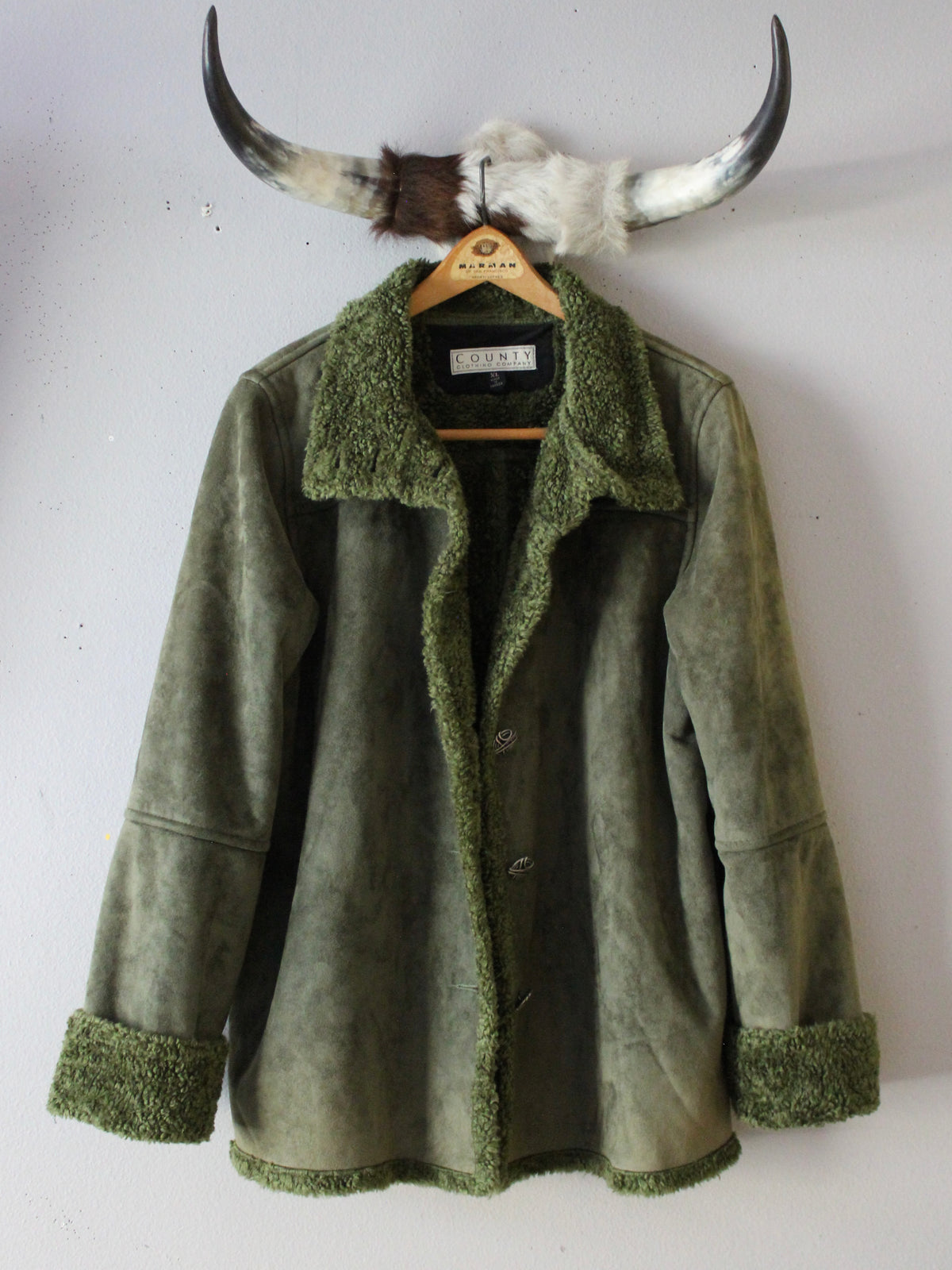 VINTAGE GREEN PENNY LANE STYLE PLUSH COAT
