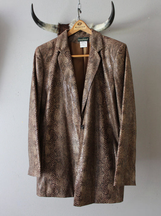 VINTAGE SNAKE PRINT BLAZER