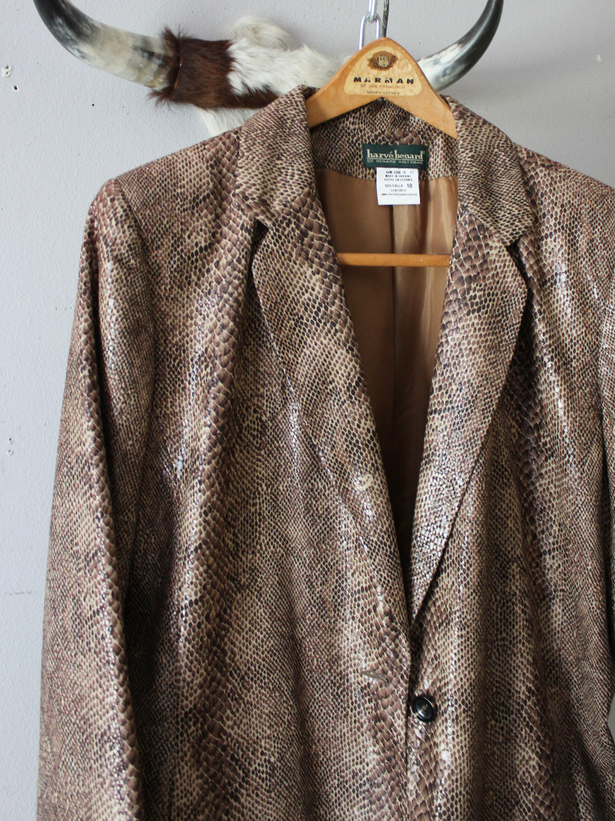 VINTAGE SNAKE PRINT BLAZER
